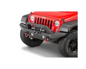 Quadratec Aluminum Brute Strength Winch Bumper Full Width Jeep Wrangler 2007-2018